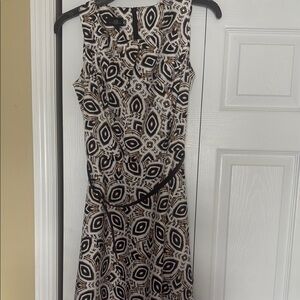 AGB Black and White Scoop Neck Sheath Dress